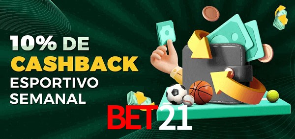 10% de bônus de cashback na bet21